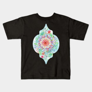 Messy Boho Floral in Rainbow Hues Kids T-Shirt